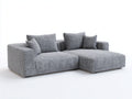 Sofás de esquina de tela 250x165x78 cm - gris - diseño moderno para salón