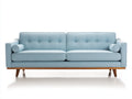 Sofás 2 plazas de tela azul claro 185 x 82 x 78 cm - para salón - diseño moderno