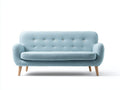 Sofás 2 plazas de tela 160 x 82 x 78 cm - azul claro - diseño retro