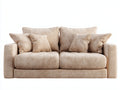 Sofás 2 plazas de tela 168 x 92 x 84 cm - beige - diseño moderno