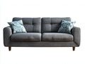 Sofás 2 plazas de tela 192x94x86 cm - Gris oscuro - Diseño contemporáneo para salón