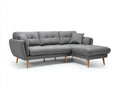 Sofás de esquina de tela gris 235 x 155 x 82 cm - para salón - diseño moderno