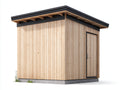 Casetas de jardín de madera natural-negro 280 x 220 x 245 cm - con puerta lateral - diseño moderno