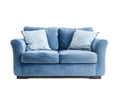 Sofás 2 plazas de tela azul 160 x 85 x 85 cm - para salón - diseño moderno
