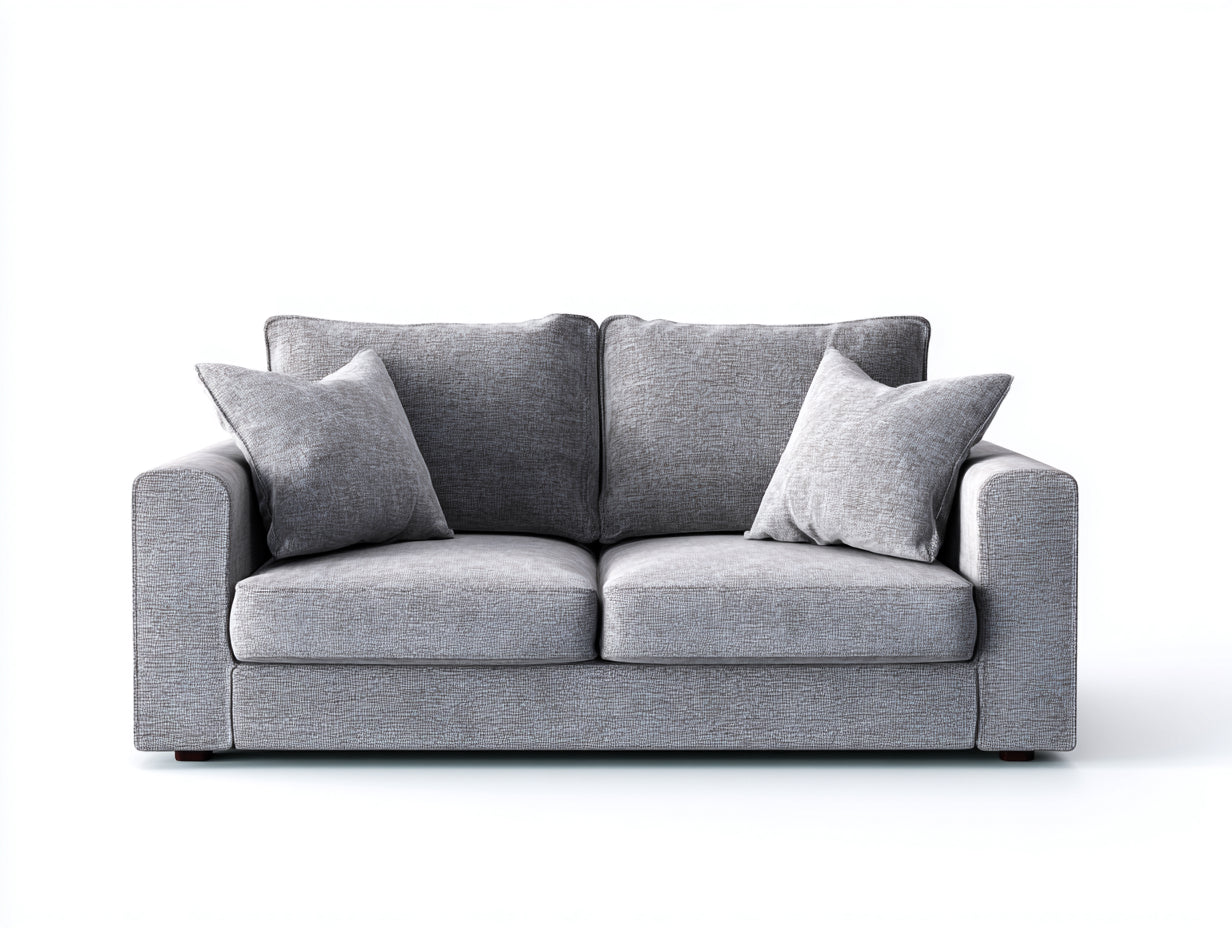Sofás 2 plazas de tela 175x84x80 cm - gris claro - diseño moderno para salón