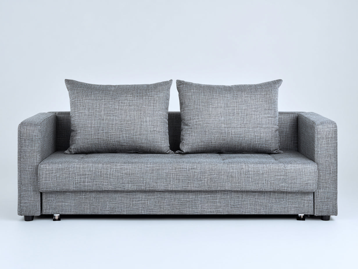 Sofás 2 plazas de tela 180x82x78 cm - gris - diseño moderno para salón